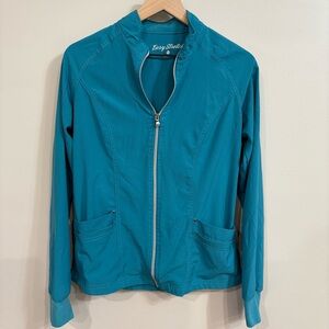 Easy Stretch by Butter-Soft Teal Scrub Jacket - Women's XS - Zip Front